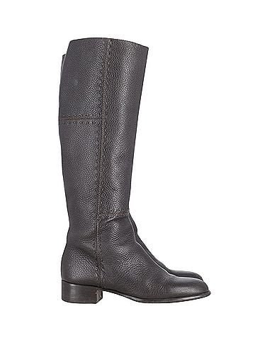 Fendi Fendi Knee Length Boots in Black Leather (view 1)