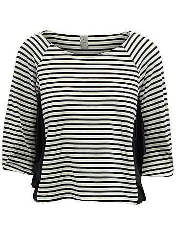 Lanvin Lanvin Striped Top in Multicolor Rayon (view 1)