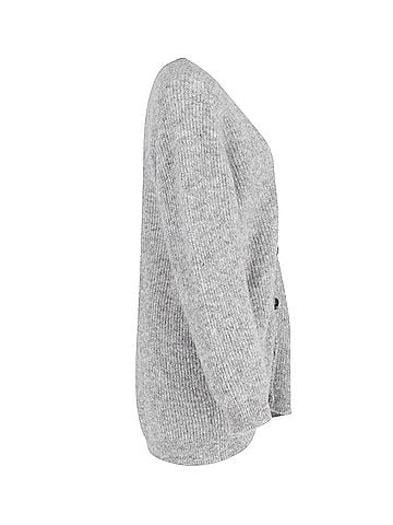 Ganni Ganni Long Sleeve Cardigan in Grey Mohair  (view 2)