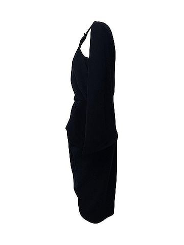 Balenciaga Balenciaga Low Back Draped Cape Dress in Black Polyester (view 2)