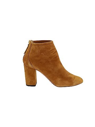Aquazzura Aquazzura Ankle Boots in Brown Suede (view 1)