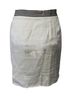 Giorgio Armani 100% Linen Ivory Emporio Armani Floral Motif Skirt in White Linen Size 4 - photo 2