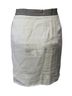 Giorgio Armani 100% Linen Ivory Emporio Armani Floral Motif Skirt in White Linen Size 4 - photo 3