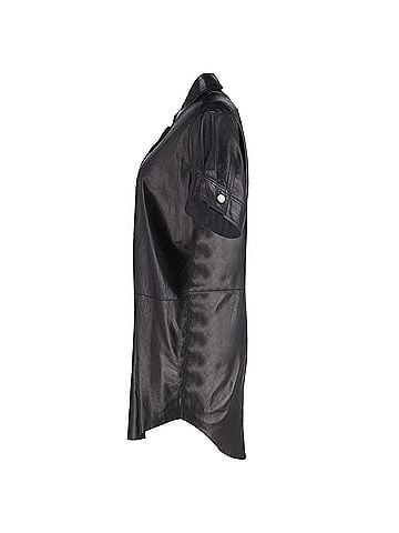 Acne Acne Studios Marla Mini Dress in Black Lambskin Leather (view 2)