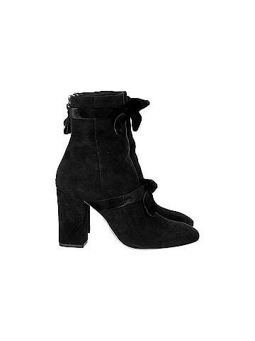 Alexandre Birman Alexandre Birman Lorraine Bow-Tie Ankle Boots in Black Suede (view 1)