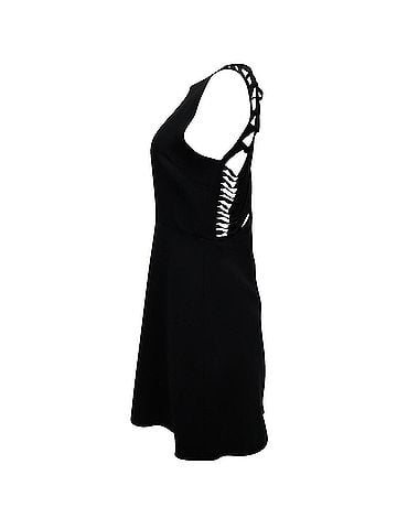 Sandro Sandro Paris Cut-Out Back Mini Dress in Black Polyester (view 2)