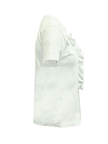 Comme des Garçons Comme Des Garcons Ruffle T-shirt in White Cotton (view 2)