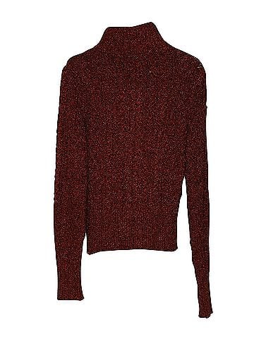 Isabel Marant Isabel Marant Daley Cable Knit Zip Sweater in Burgundy Polyamide (view 1)