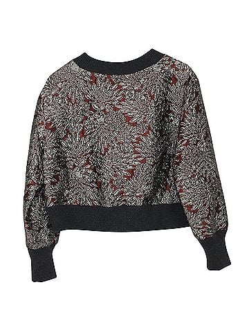 Dolce & Gabbana Dolce & Gabbana Bordeaux Brocade Sweatshirt in Burgundy Polyester (view 2)