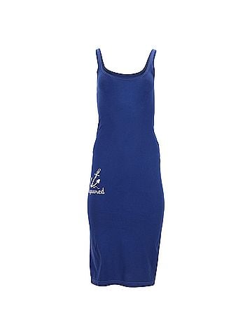 Dsquared2 Dsquared2 Sleeveless Midi Dress in Blue Cotton (view 1)
