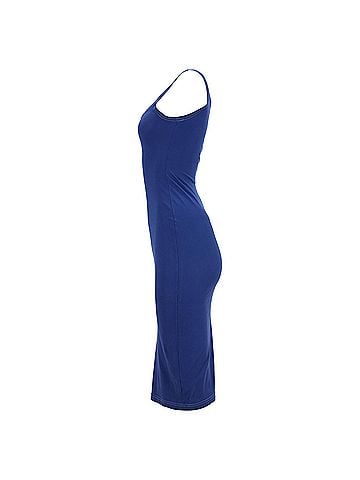 Dsquared2 Dsquared2 Sleeveless Midi Dress in Blue Cotton (view 2)