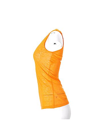 Acne Acne Studios Beadu Cut Top in Orange Linen (view 2)