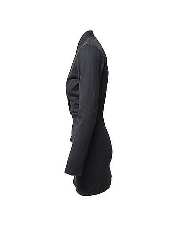 IRO Iro Davida V-neck Dress in Black Cotton (view 2)
