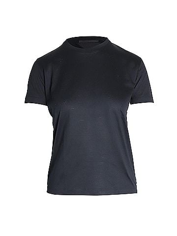 Prada Prada Back Logo T-Shirt in Black Cotton (view 1)
