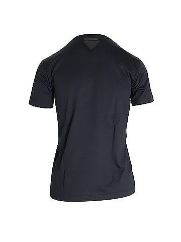 Prada Prada Back Logo T-Shirt in Black Cotton (view 2)