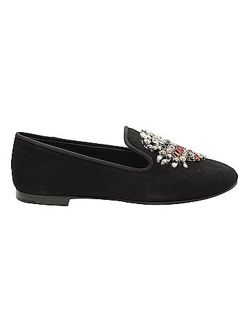 Giuseppe Zanotti Giuseppe Zanotti Embellished Scorpion Loafers in Black Suede (view 1)