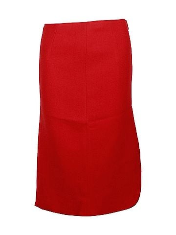 Christian Dior Dior Knee-Length Skirt in Red Virgin Wool (view 1)