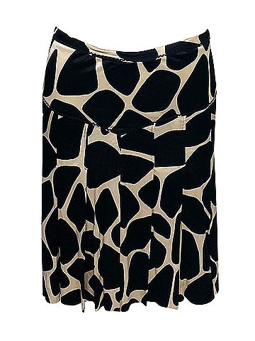 Moschino Moschino Cheap and Chic Pleated Skirt in Animal Print Rayon (view 2)
