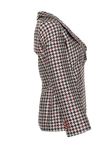 Giorgio Armani Giorgio Armani Houndstooth Blazer in Multicolor Silk (view 2)
