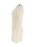 Self-Portrait 100% Cotton Ivory Self-Portrait Button-Embellished Cutout Ribbed Mini Dress in Cream Cotton Size M - photo 2