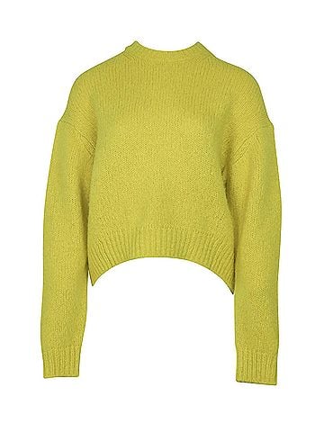 Acne Acne Studios Oversized Jumper in Yellow Shira Alpaca (view 1)