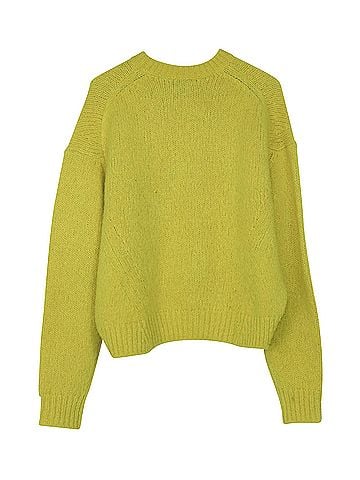 Acne Acne Studios Oversized Jumper in Yellow Shira Alpaca (view 2)