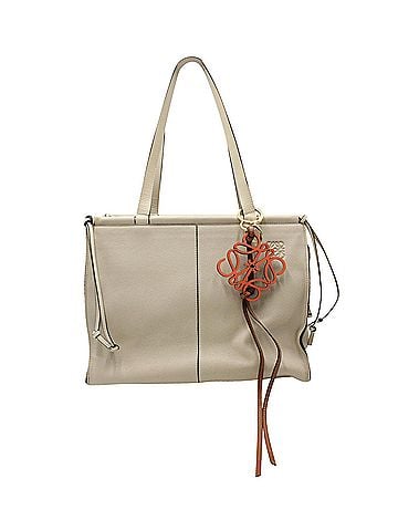 Loewe Loewe Cushion Tote Bag in Beige Calfskin Leather (view 1)