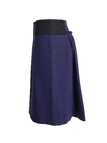 Alberta Ferretti Alberta Ferretti Knee Length Skirt in Purple Wool (view 2)