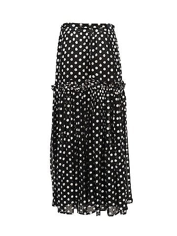 Dodo Bar Or Dodo Bar Or Metallic Polka Dots Skirt in Black Polyester (view 2)