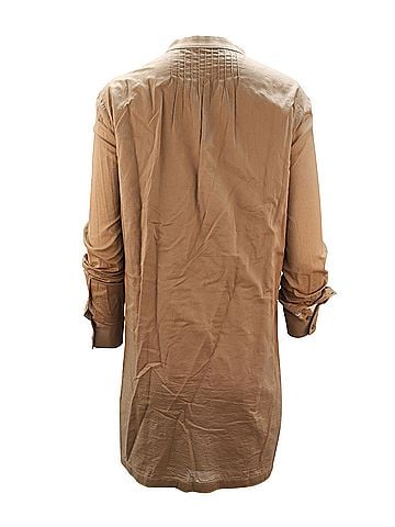 Joseph Joseph Long Sleeve Knee Length Dress in Brown Cotton (view 2)