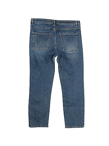 Acne Acne Studios Row Straight Cut Jeans in Blue Cotton Denim (view 2)