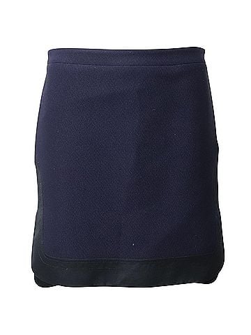 No. 21 N21 Pencil Skirt in Navy Blue Polyester (view 1)