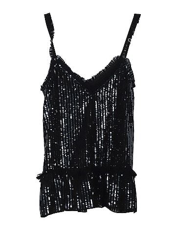Alice + Olivia Needle & Thread Sequin Camisole Top in Black Polyester (view 2)