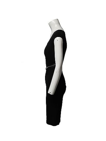 Michael Kors Michael Kors Asymmetrical Zip Cocktail Dress in Black Rayon (view 2)