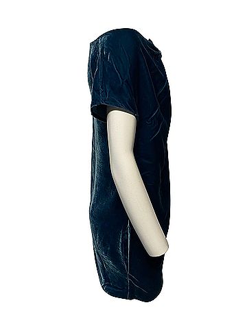 Moschino Moschino Tie Knot Velvet Mini Dress in Blue Rayon (view 2)