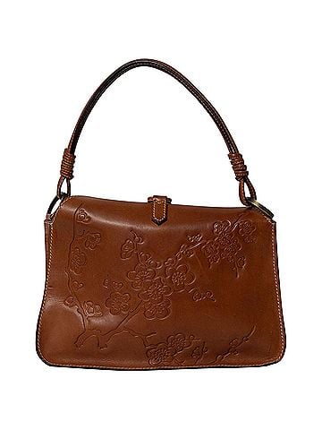 Mario Valentino Valentino Garavani Flower Embossed Hobo Bag in Brown Leather (view 2)