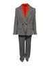 Escada 100% Wool Black Escada Checkered Pantsuit Set with Blouse Size 10 - photo 7
