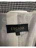 Escada 100% Wool Black Escada Checkered Pantsuit Set with Blouse Size 10 - photo 9