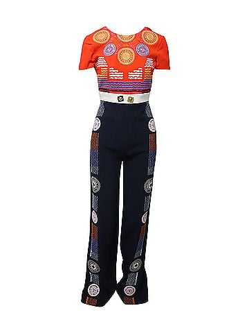 Peter Pilotto Peter Pilotto Embroidered Jumpsuit in Multicolor Polyamide (view 1)