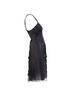 Versace 100% Cotton Black Versace sequins bead embellishment ruffle strap dress Size 6 - photo 4