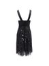 Versace 100% Cotton Black Versace sequins bead embellishment ruffle strap dress Size 6 - photo 5