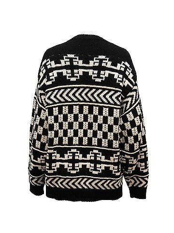 Alanui Alanui Aztec Print Sweater in Black Wool (view 2)