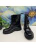 Zadig & Voltaire 100% Leather Solid Black Boots Size EU 36 - photo 5
