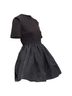 Alexander McQueen 100% Cotton Black Alexander Mcqueen Cold Shoulder Fit Flared Taffeta Skirt Dress Size 4 - photo 3