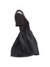 Alexander McQueen 100% Cotton Black Alexander Mcqueen Cold Shoulder Fit Flared Taffeta Skirt Dress Size 4 - photo 4