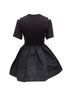 Alexander McQueen 100% Cotton Black Alexander Mcqueen Cold Shoulder Fit Flared Taffeta Skirt Dress Size 4 - photo 5