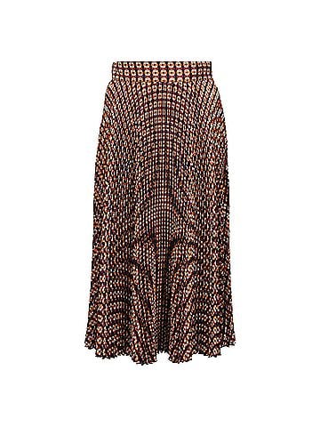 Mulberry  Mulberry Printed Midi Skirt in Multicolor Polyester (view 1)