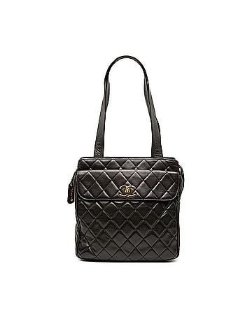 Chanel CC Quilted Lambskin Front Pocket Tote (view 1)