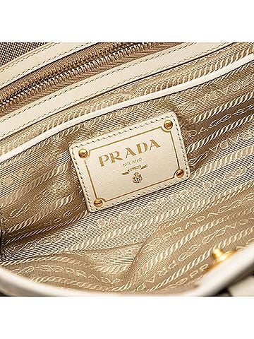 Prada Canvas Canapa Logo Bow Satchel (view 2)