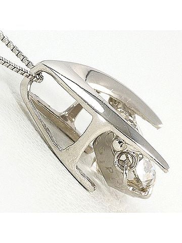 Unbranded PT900 Platinum / PT850 Necklace with 1.0ct Diamond (SI2 clarity), Certificate of Authenticity, Total Weight 1.9g, 42cm, Like New Condition. (view 2)